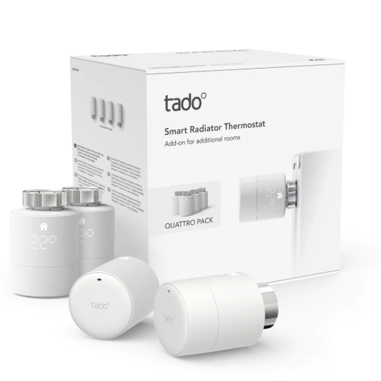 Tado Smart Radiator Thermostat V3+ Regular Quattro Pack Tado Smart Radiator Thermostat V3+ Regular Quattro Pack