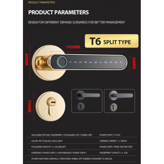 Lacăt electronic Biometric Smart lock